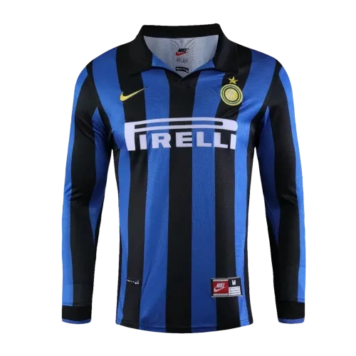 Inter Milan 1998/99 Retro Long Sleeve Home Soccer Jersey - Buy Now for a Classic Look