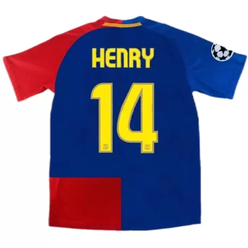 Barcelona Henry #14 UCL Final Home Retro Jersey 2008/2009