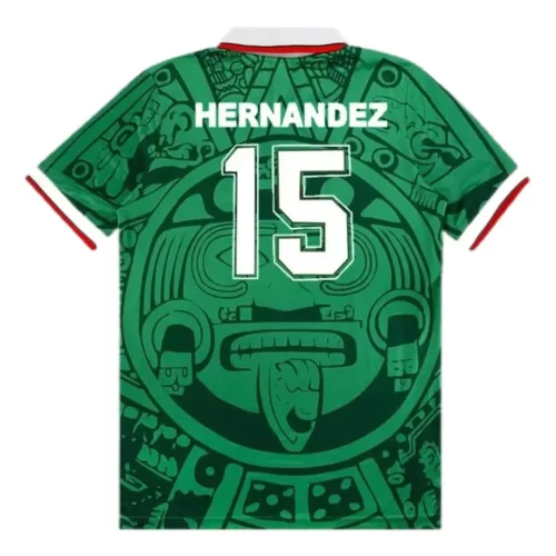 1998 Mexico World Cup HERNANDEZ #15 Retro Home Jersey