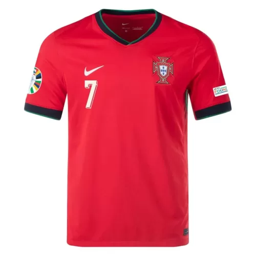 Cristiano Ronaldo #7 Portugal Home Jersey - Euro 2024 Official Merchandise