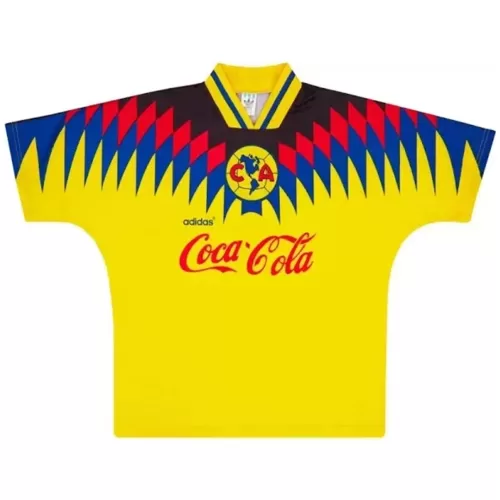 Club America 1995 Retro Home Jersey in Yellow