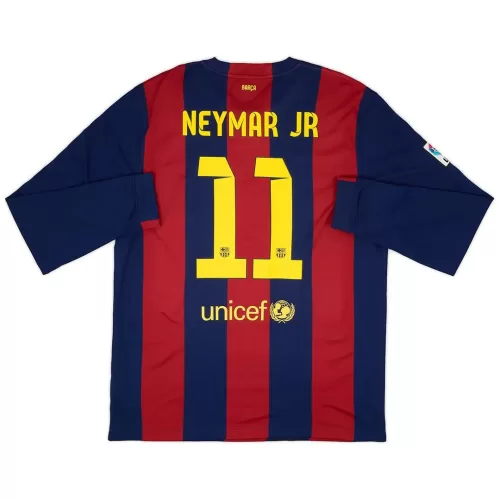 Neymar JR #11 FC Barcelona 2014-15 Long Sleeve Retro Jersey