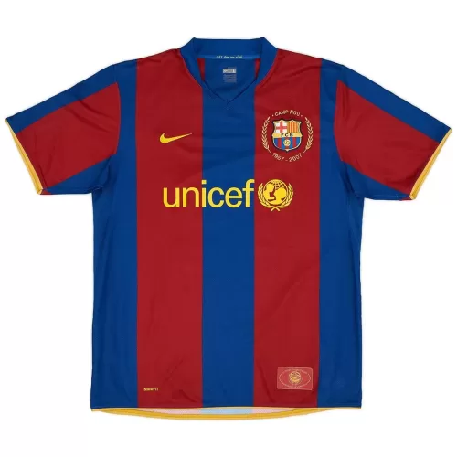 Thierry Henry #14 Barcelona Retro Soccer Jersey - 50th Anniversary 2007/2008 Home Kit