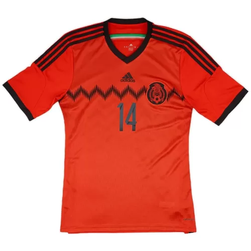 Mexico National Team #14 Hernández 2014 World Cup Retro Away Jersey