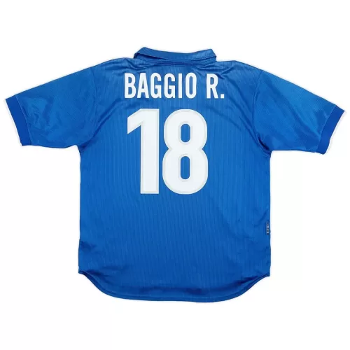 Roberto Baggio Italy Retro Home Jersey - 1998 World Cup Edition