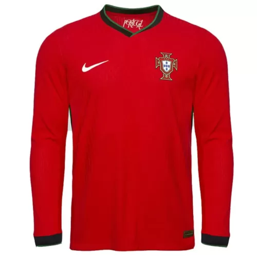 Portugal Euro 2024 Home Player Version Long Sleeve Jersey