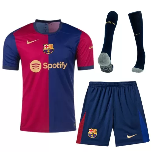 FC Barcelona 2024/25 Home Kit: Jersey, Shorts, Socks - Complete Set