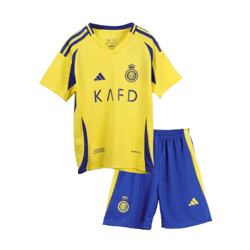 Al Nassr Home Kit Kids Shirt and Shorts 2024/25 - Buy Now for Your Little Fans