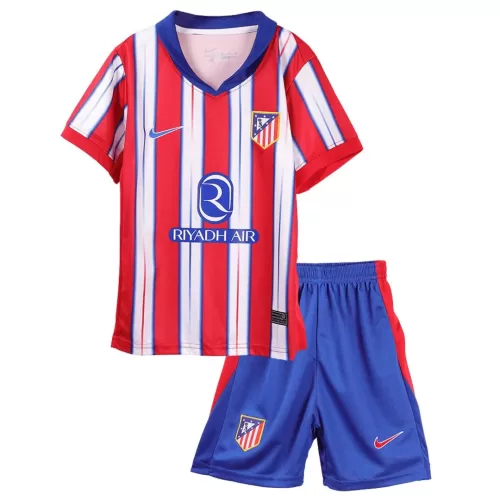 2024/25 Kids Atletico Madrid Home Jersey and Shorts Set