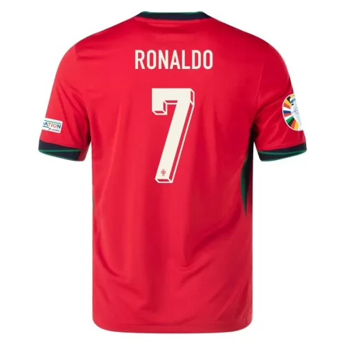 Cristiano Ronaldo #7 Portugal Home Jersey - Euro 2024 Official Merchandise