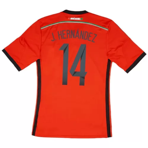 Mexico National Team #14 Hernández 2014 World Cup Retro Away Jersey