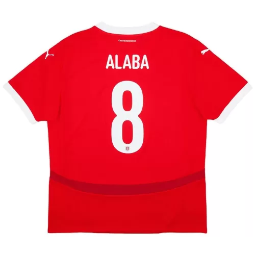 Austria 2024 Home Jersey with Alaba #8 - Euro 2024