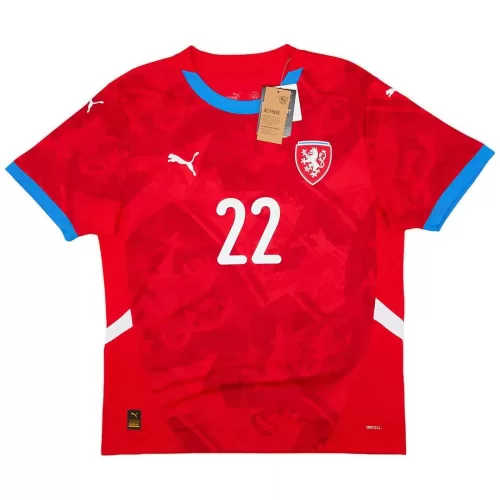 Czech Republic Euro 2024 Soucek #22 Home Jersey