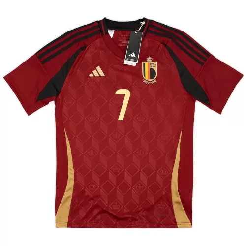 De Bruyne #7 Belgium National Home Jersey Euro 2024