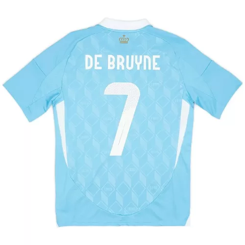 Belgium Euro 2024 Away Jersey Featuring De Bruyne #7