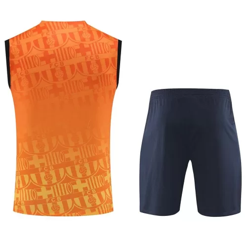 2024 Barcelona Sleeveless Training Kit in Orange Color