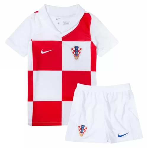 Croatia Children's Home Kit (Jersey + Shorts) Euro 2024