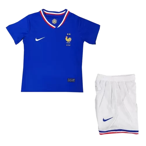 Kids France Home Jersey and Shorts Set for Euro 2024