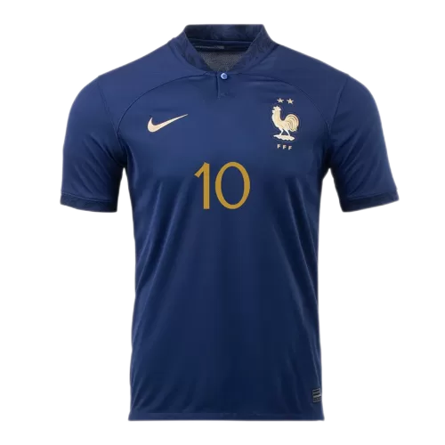 2022 World Cup #10 Mbappe France Soccer Jersey Home Replica