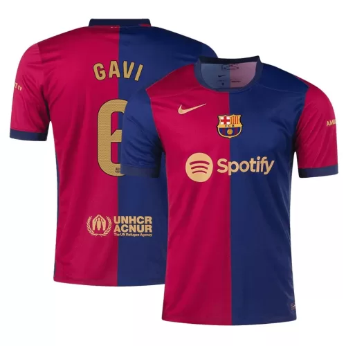 Barcelona Home Soccer Jersey 2024/25 - GAVI #6 Official Merchandise