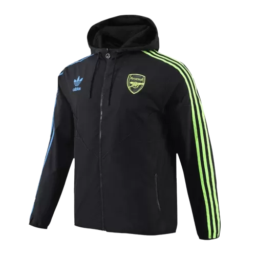 Black Arsenal Windbreaker Hoodie Jacket 2023/24