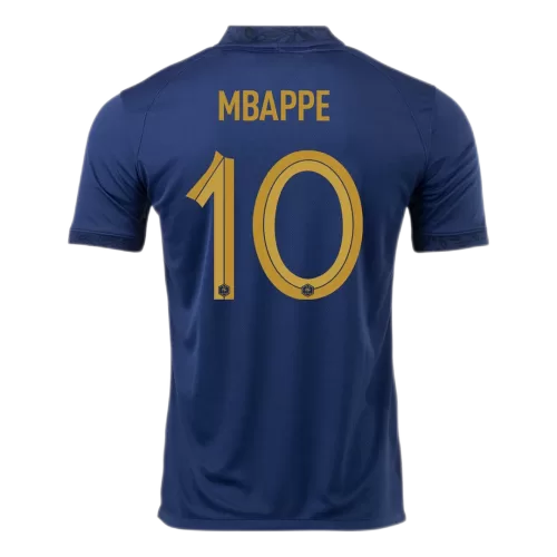 2022 World Cup #10 Mbappe France Soccer Jersey Home Replica