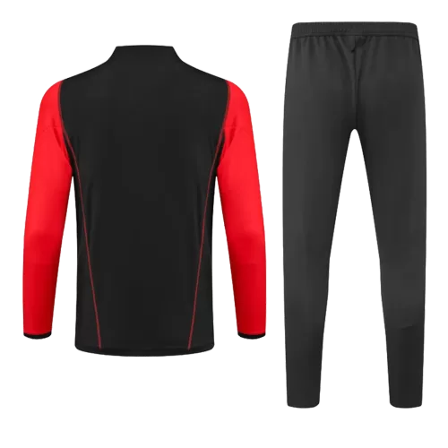 AS Roma Black Zipper Sweatshirt and Pants Kit 2023-24