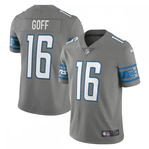 Jared Goff Detroit Lions Nike Steel Alternate Vapor Limited Jersey