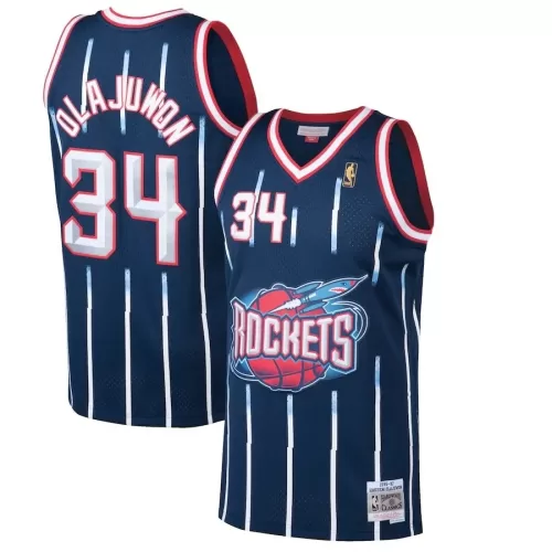 Houston Rockets Hakeem Olajuwon 1996-97 Navy Hardwood Classics Jersey - Authentic Collectible