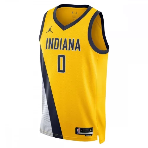 Tyrese Haliburton Indiana Pacers Jersey - Jordan Brand Gold Statement 2022/23