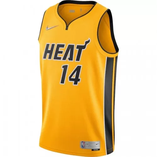 Miami Heat Tyler Herro #14 Nike Yellow Earned Edition Swingman Jersey