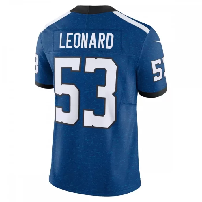 Indianapolis Colts Shaquille Leonard Nike Vapor F.U.S.E. Limited Jersey in Blue Color