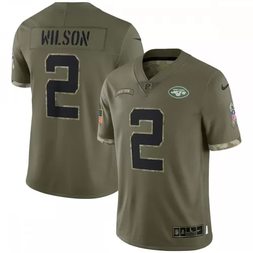 Nike Olive Zach Wilson New York Jets 2022 Salute To Service Limited Jersey