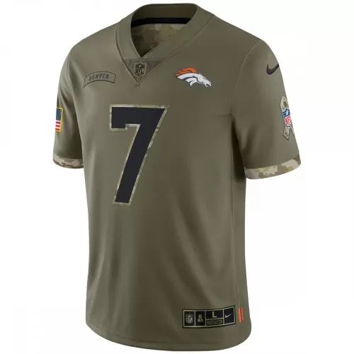 John Elway Denver Broncos 2022 Salute To Service Jersey - Limited Edition Olive Green Retired Player