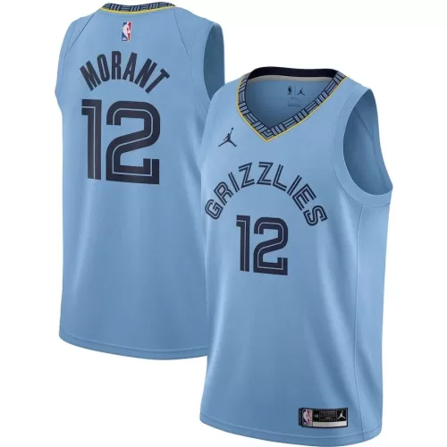 Jordan Ja Morant Memphis Grizzlies Men's 2020/21 Swingman Jersey - Light Blue Statement Edition