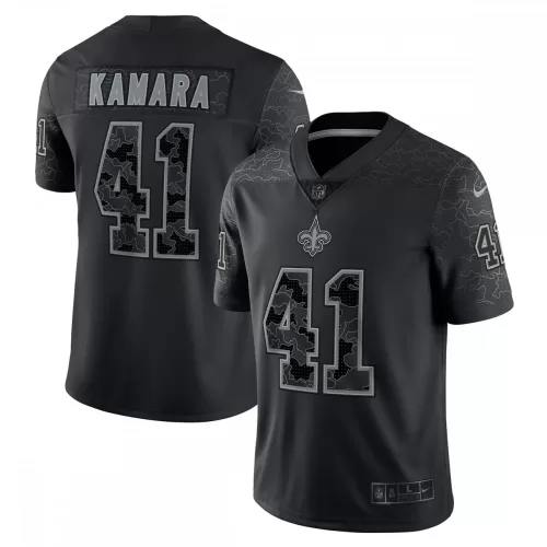 Alvin Kamara New Orleans Saints Nike Black Reflective Limited Edition Jersey