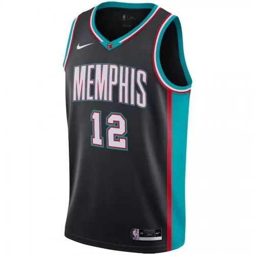 2020/21 Men's Memphis Grizzlies Ja Morant #12 Black Classic Edition Jersey