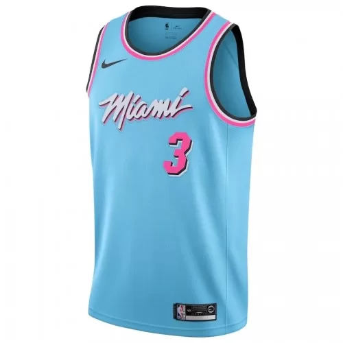 Nike Blue 2019/20 City Edition Dwyane Wade #3 Miami Heat Men's Swingman Jersey