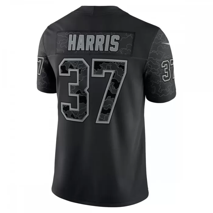 New England Patriots Damien Harris Black Reflective Limited Jersey