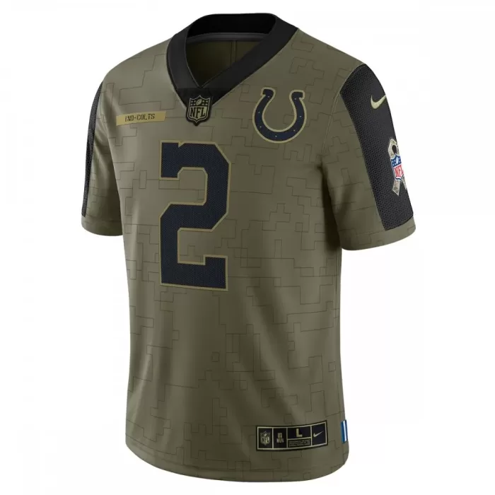 Carson Wentz Indianapolis Colts 2021 Salute To Service Limited Player Jersey - Olive | Nike