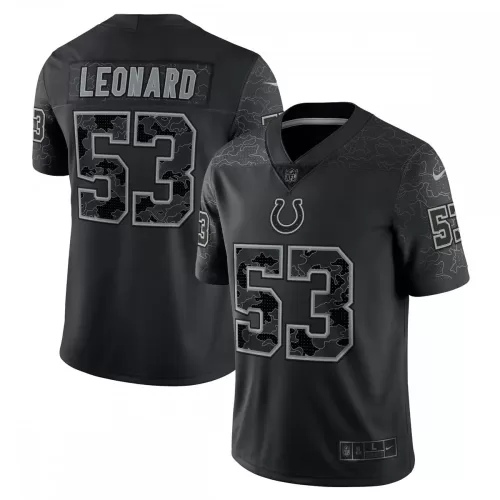 Shaquille Leonard Indianapolis Colts Nike Black Reflective Limited Jersey