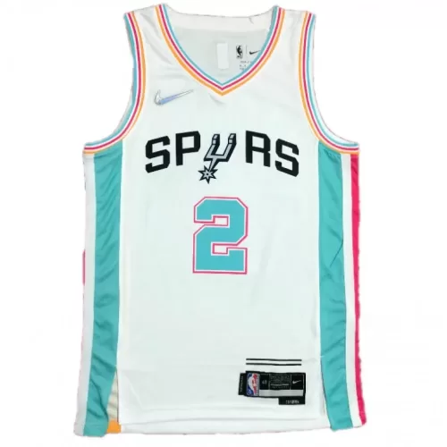 San Antonio Spurs Kawhi Leonard #2 Nike White City Edition Swingman Jersey 2021/22