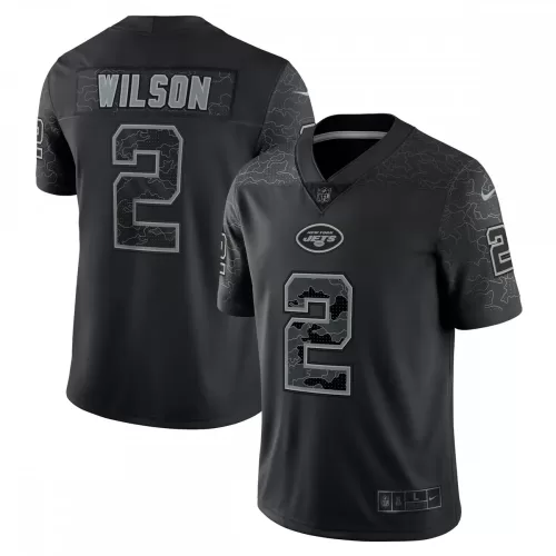 Zach Wilson New York Jets Black Nike Reflective Limited Jersey