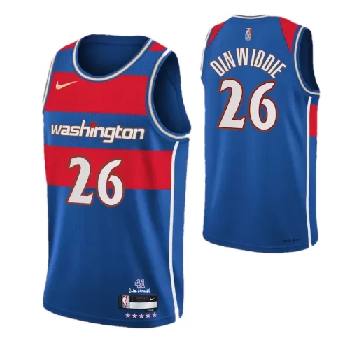 2021/22 Nike Men's Washington Wizards Spencer Dinwiddie #26 Royal City Edition Swingman NBA Jersey