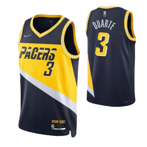 Nike Indiana Pacers Chris Duarte #3 Navy 2021/22 Swingman NBA Jersey - Men's City Edition