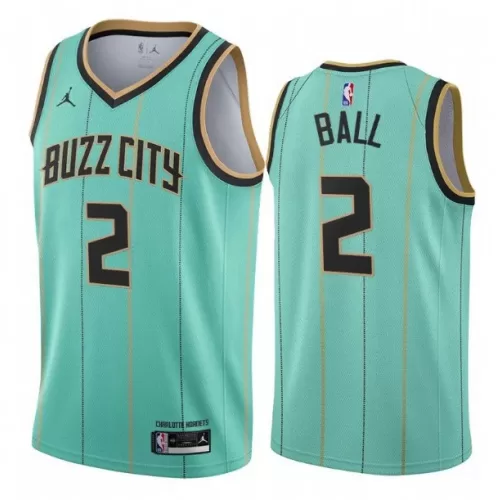 Charlotte Hornets Lamelo Ball #2 Men's Jordan Green Swingman Jersey - Association Edition