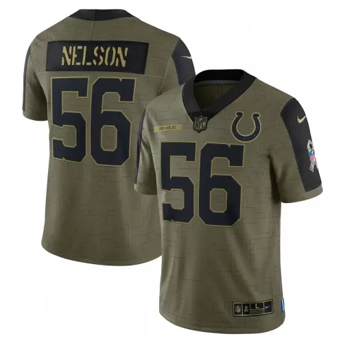 Quenton Nelson Indianapolis Colts Salute To Service 2021 Limited Player Jersey - Olive | Official Nike Gear