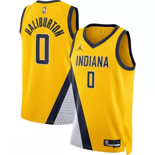 Tyrese Haliburton Indiana Pacers Jersey - Jordan Brand Gold Statement 2022/23