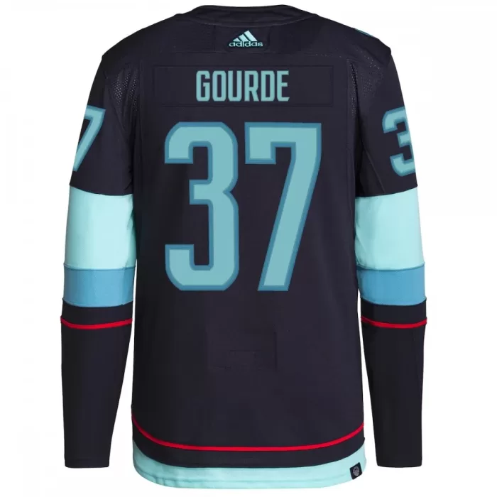 Seattle Kraken Yanni Gourde Navy Authentic Primegreen Player Jersey