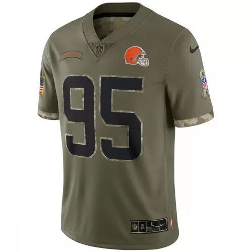 Cleveland Browns Myles Garrett 2022 Salute To Service Limited Jersey - Olive | Nike